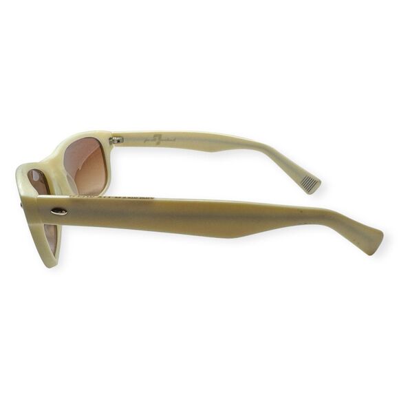 7 FOR ALL MANKIND Echo Sunglasses Square White/Ivory Frame Brown Lenses 143mm - Picture 5 of 10